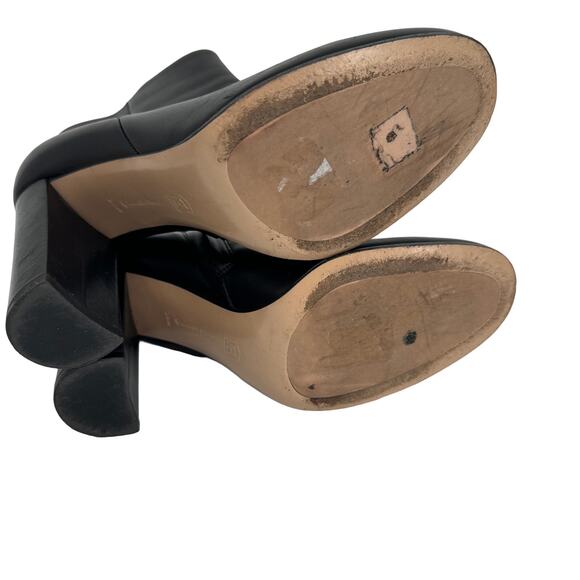 Gianvito Rossi Ankle Boots Almond Toe Leather Ankle Boots Black Size 38.5 - Picture 10 of 12